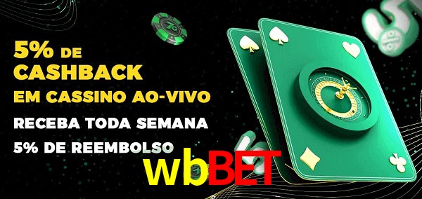 Promoções do cassino ao Vivo wbbet